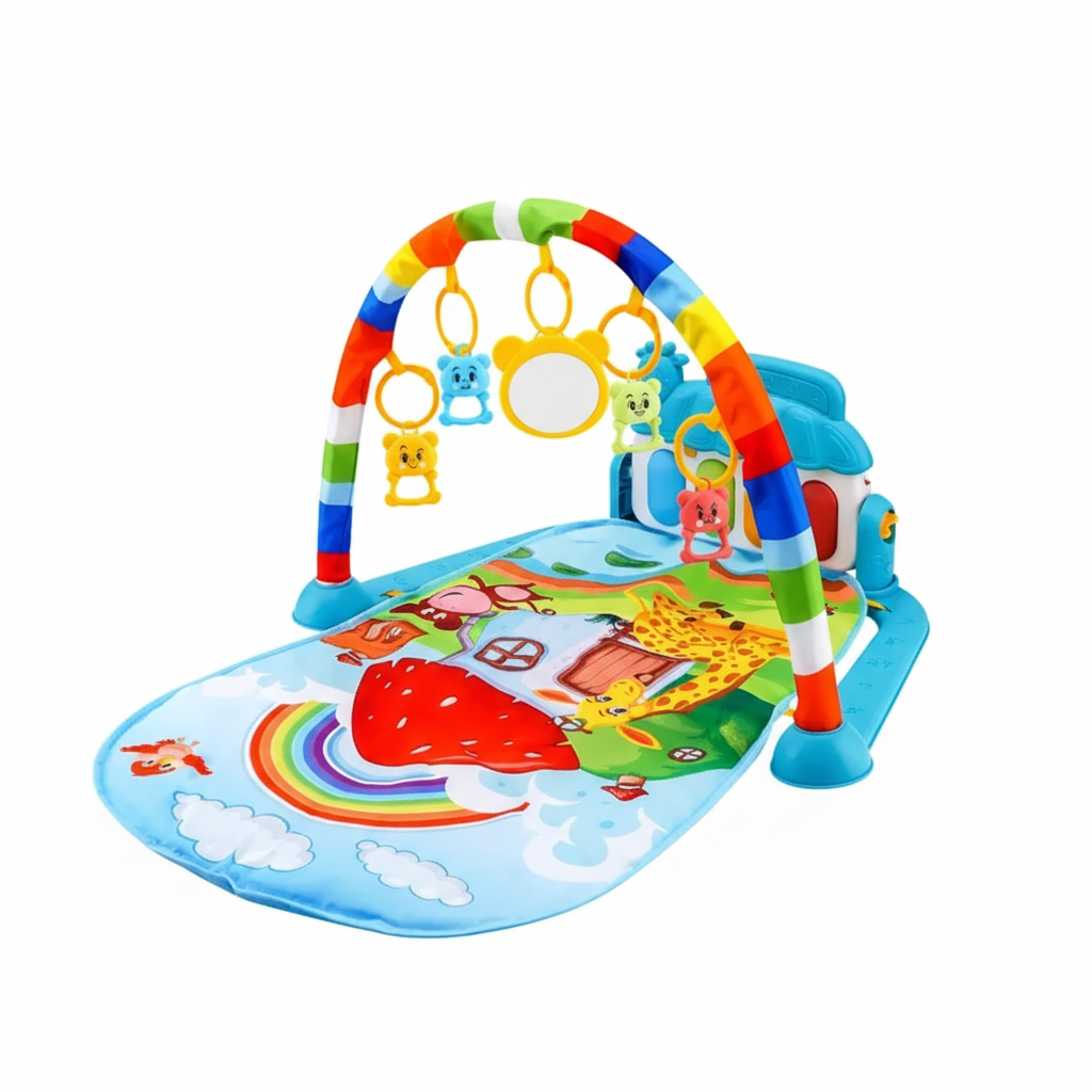 Baby Fitness Stand Music Play Gym Activity Toys Newborn Piano Crawling Blanket Pedal Game Pad Early Education 0-36 Months Gifts