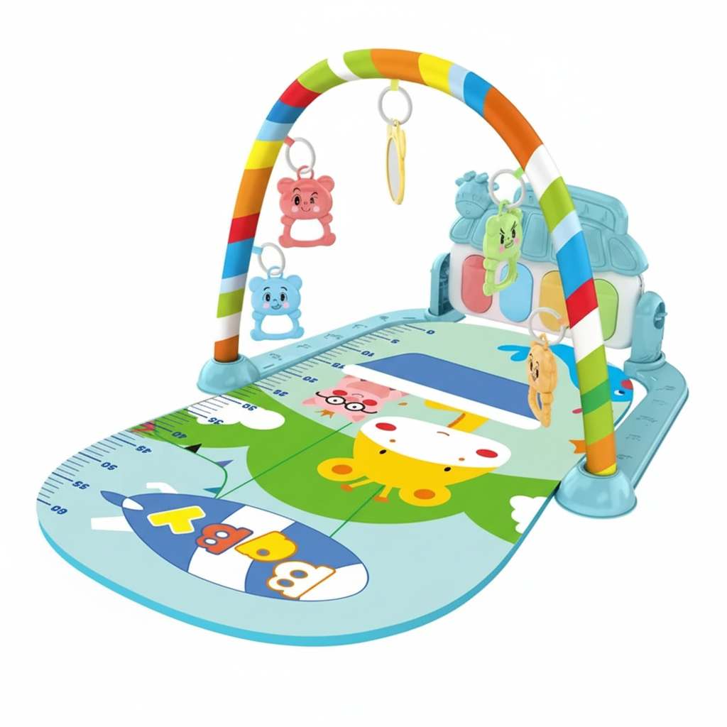Baby Fitness Stand Music Play Gym Activity Toys Newborn Piano Crawling Blanket Pedal Game Pad Early Education 0-36 Months Gifts