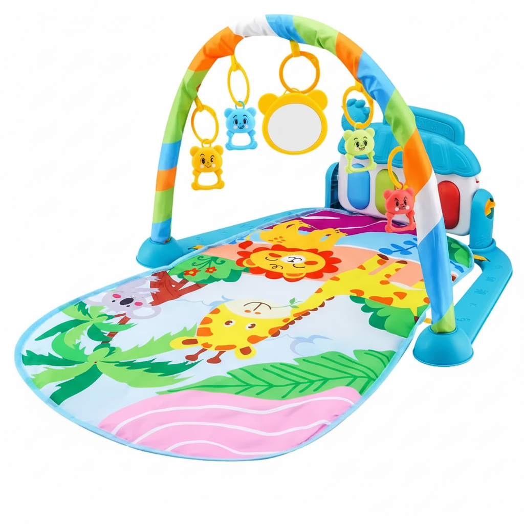 Baby Fitness Stand Music Play Gym Activity Toys Newborn Piano Crawling Blanket Pedal Game Pad Early Education 0-36 Months Gifts