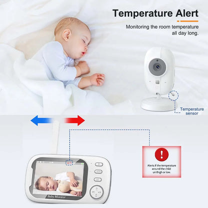 Check on Baby Day or Night: 3.5 Video Monitor with Temperature Sensor