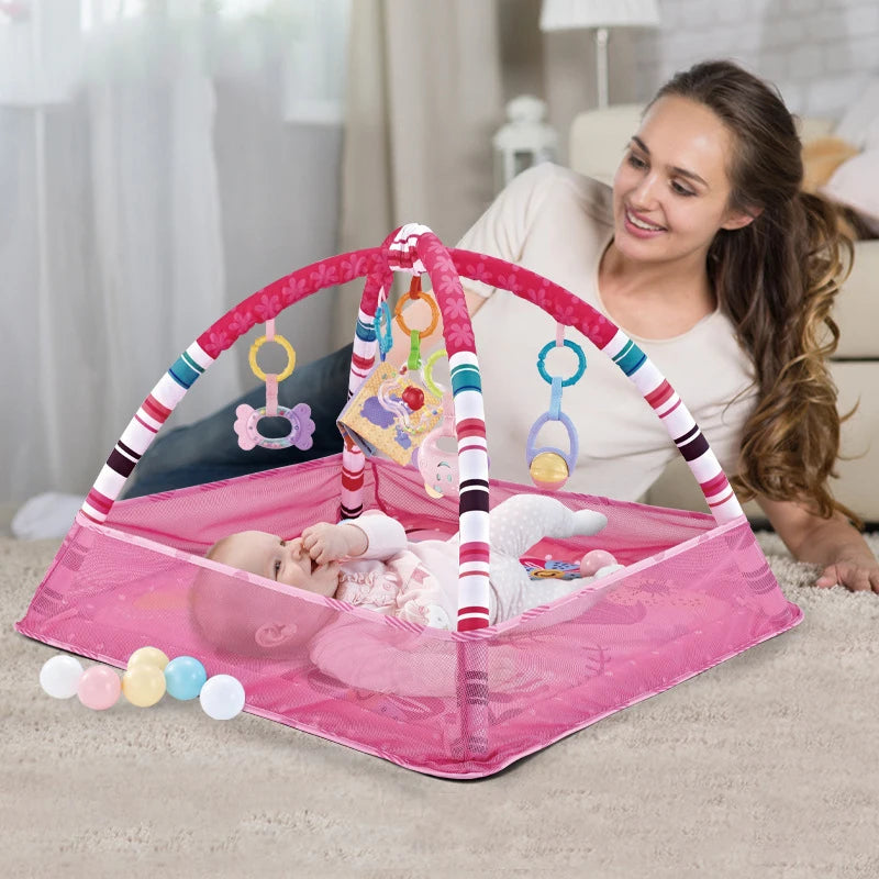 Educational Fitness Frame for Children Play Mat Rack Crawling Blanket Infant Play Rug Gift Kids Activity Mat Gym Baby Toys