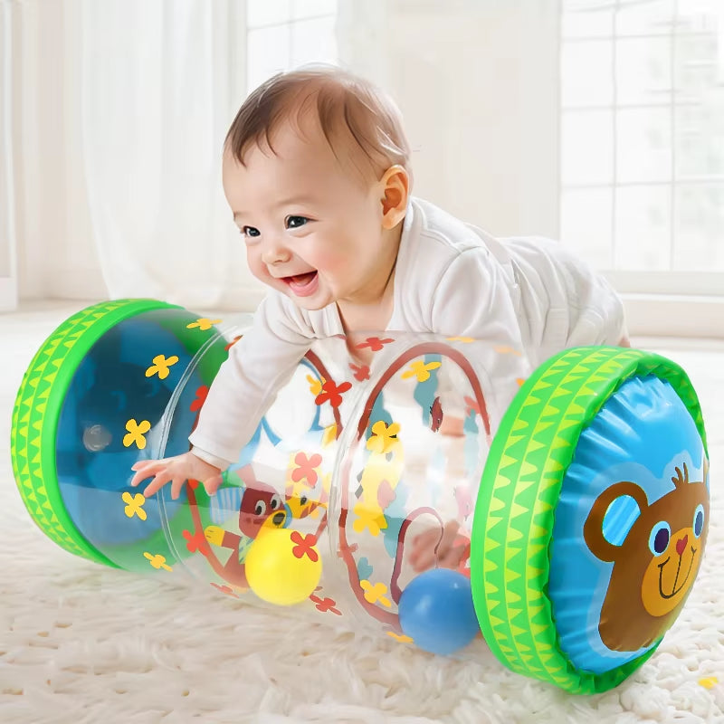 Inflatable Baby Crawling Roller Toy Rattles Games for Babies Development 6 12 Months Baby Crawling Toy Fitness Educational Toys